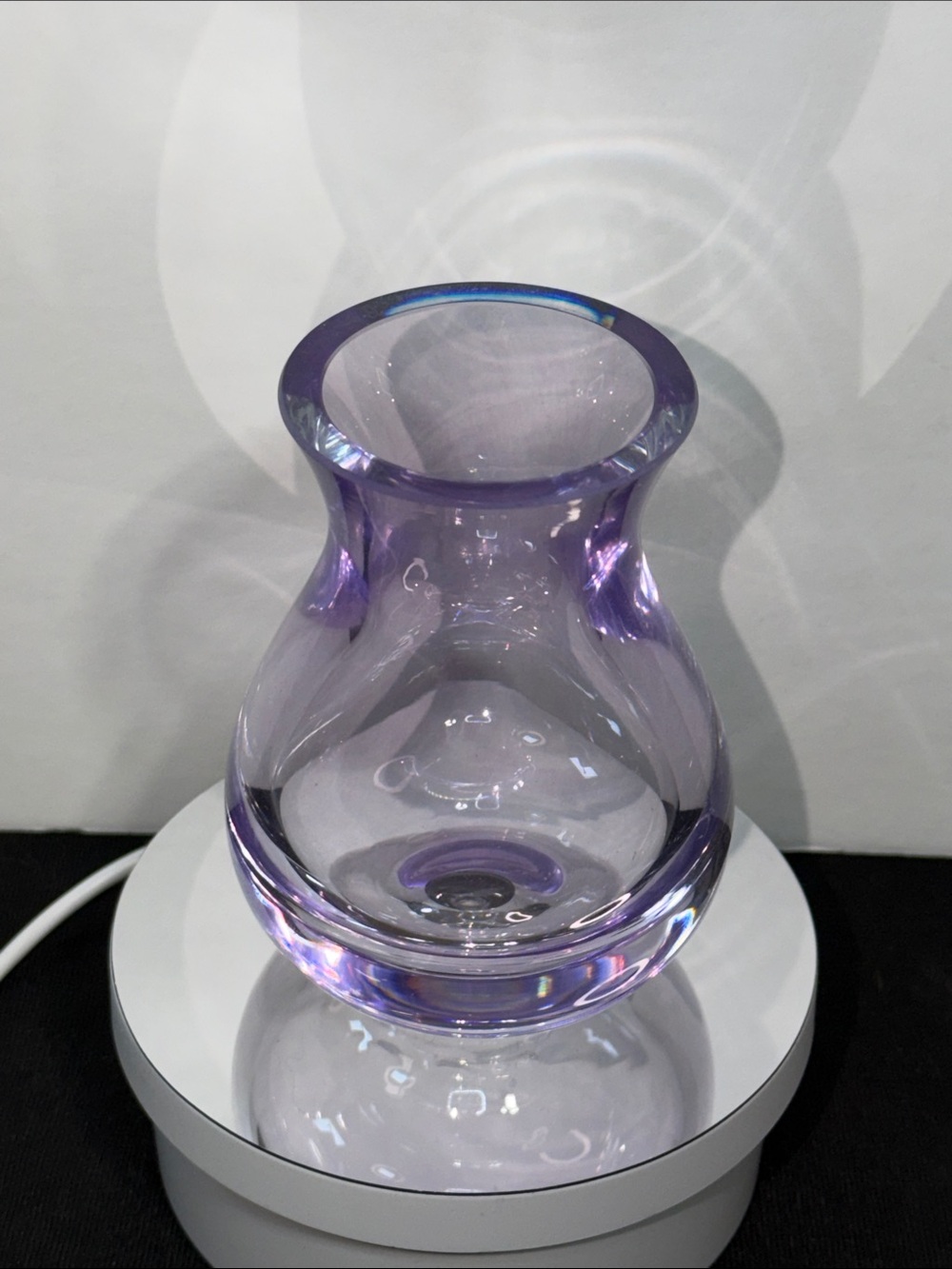 Vintage Purple Reflection Glass Bud Vase - 3.5” Tall